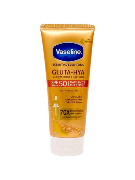 لوشن جلوتا هيا معزز بالسيروم مع عامل حماية من اشعة الشمس SPF50 من فازلين - 180 مل