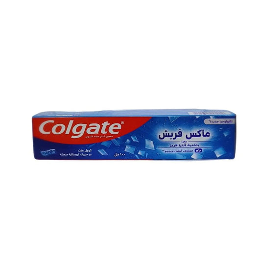 كولجيت ماكس فريش معزز بتقنية الترا فريز كول منت تبريد النعناع مع حبيبات كرستالية 100 مل