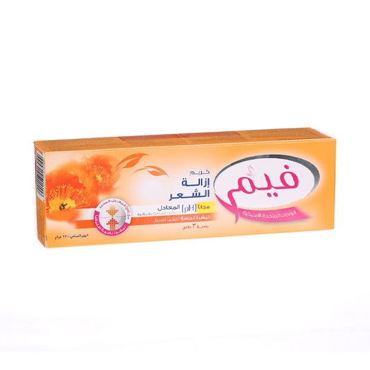 كريم ازالة الشعر بالصندل للبشرة العادية والجافة من فيم كير 120غرام مع لوشن الترطيب و التلطيف مجانا